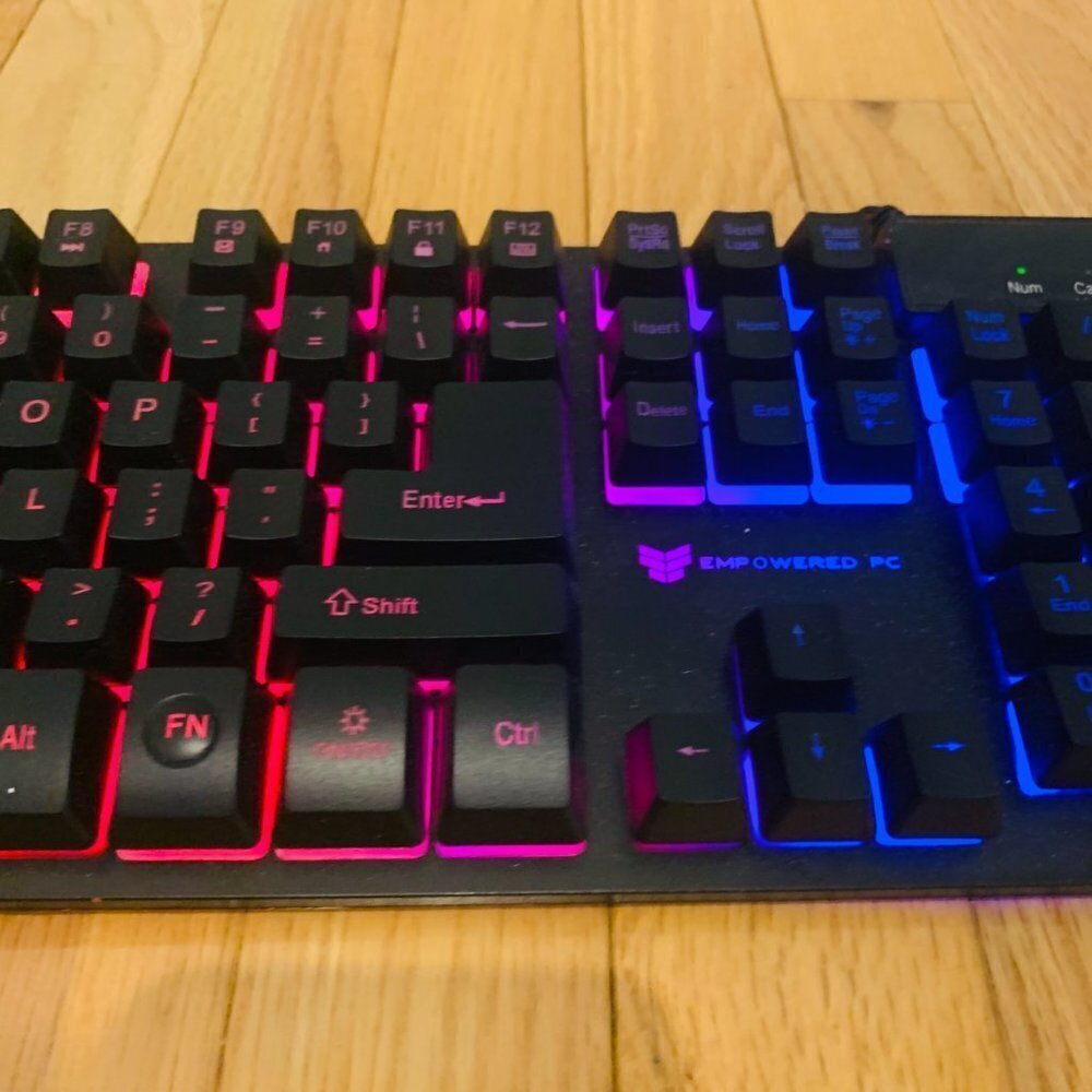 Rainbow LED Backlit 87 Keys Gaming Keyboard, Compact Keyboard - Picture 8 of 13